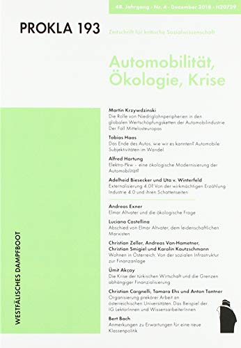 Beispielbild fr Krise und Transformation der Automobilitt (PROKLA) zum Verkauf von medimops