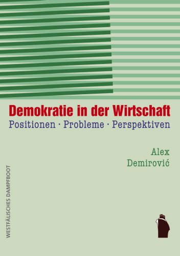 9783896916563: Demokratie in der Wirtschaft: Positionen - Probleme - Perspektiven