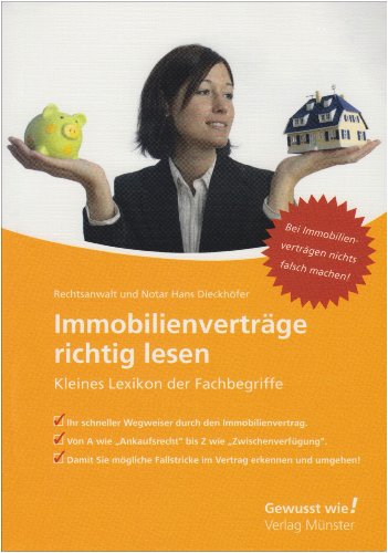 Stock image for Immobilienvertrge richtig lesen: Kleines Lexikon der Fachbegriffe for sale by medimops