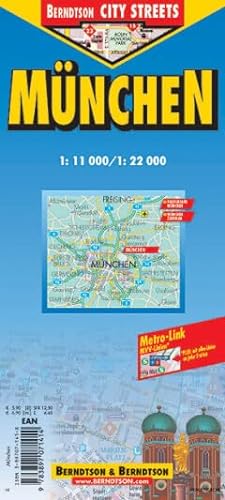 Imagen de archivo de B&B Munich / Munchen City Streets Map a la venta por HPB Inc.