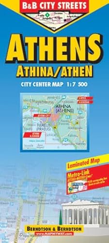 Imagen de archivo de B&B Athens/Athinai/Athen City Streets Map (City Map) a la venta por Bank of Books