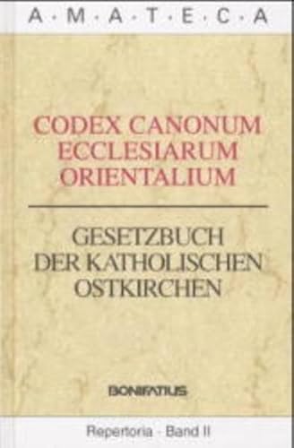 Beispielbild fr Gesetzbuch der katholischen Ostkirchen; Codex Canonum Ecclesiarum Orientialium zum Verkauf von medimops