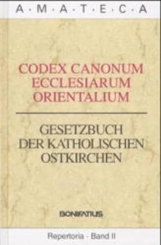 Stock image for Gesetzbuch der katholischen Ostkirchen; Codex Canonum Ecclesiarum Orientialium for sale by medimops