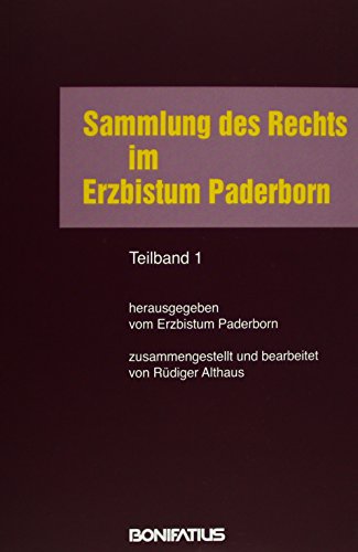 9783897106505: Sammlung des Rechts im Erzbistum Paderborn - 2 Teilbnde