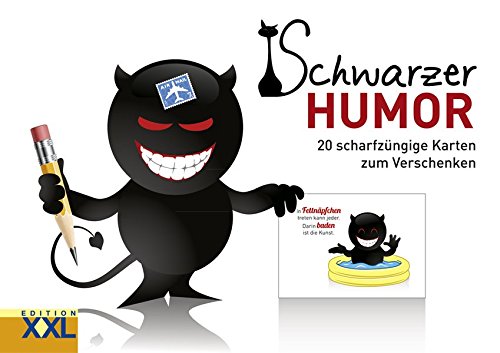 Beispielbild fr Schwarzer Humor - Geschenkkartenbuch: 20 scharfzngige Karten zum Verschenken zum Verkauf von medimops