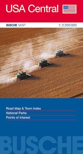 Beispielbild fr Strassenkarte USA: USA Central 1 : 2 200 000. Straenkarte: Road Map & Town Index. National Parks. Scenic Roads. Points of Interest zum Verkauf von medimops