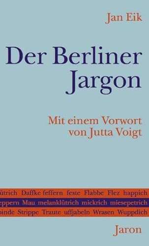 Beispielbild fr Der Berliner Jargon zum Verkauf von WorldofBooks