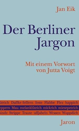 Stock image for Der Berliner Jargon for sale by medimops