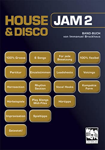9783897751217: HOUSE & DISCO JAM 2: Band Buch mit 6 Stcken und allen Einzelstimmen incl. CD mit allen Play Alongs und Midi-Files