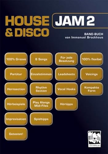 9783897751217: HOUSE & DISCO JAM 2: Band Buch mit 6 Stcken und allen Einzelstimmen incl. CD mit allen Play Alongs und Midi-Files