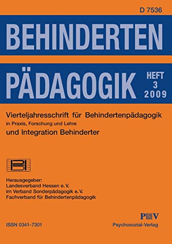 Beispielbild fr Behindertenpdagogik - Vierteljahresschrift fr Behindertenpdagogik und Integration Behinderter in Praxis, Forschung und Lehre zum Verkauf von Buchpark