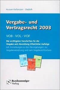 Stock image for Vergabe- und Vertragsrecht 2003 for sale by medimops