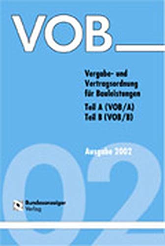 Beispielbild fr VOB. Ausgabe 2002. Vergabe- und Vertragsleistungen fr Bauleistungen zum Verkauf von medimops