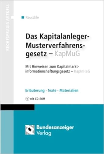 Imagen de archivo de Das Kapitalanleger-Musterverfahrensgesetz - KapMuG, m. CD-ROM a la venta por medimops