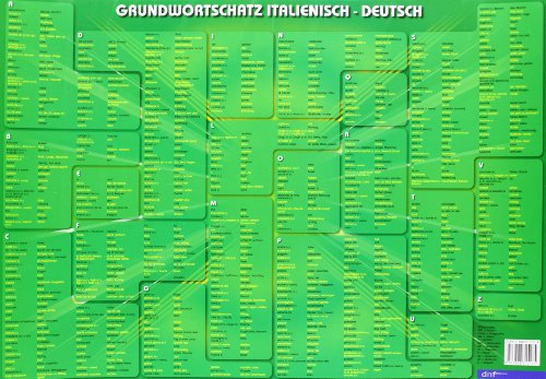 9783898315135: Schreibtischunterlage, DIN A3 Querformat. Der italienische Grundwortschatz