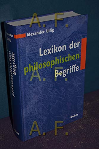 9783898363730: Lexikon der philosophischen Begriffe