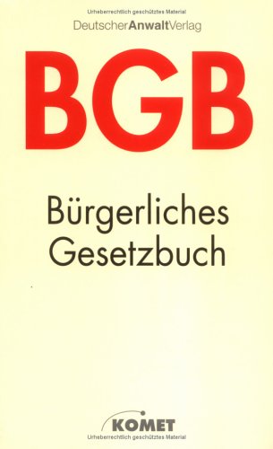 BGB. Bürgerliches Gesetzbuch - n/a