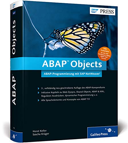 Stock image for ABAP Objects: ABAP-Programmierung mit SAP NetWeaver (Gebundene Ausgabe) mit DVD Unternehmensplanung und -steuerung SAP NetWeaver Application Server ABAP ABAP Workbench, Object Navigator, Class Builder etc. Grundlegende Sprachelemente von ABAP Objects Klassische Modularisierung und Programmausfhrung Fehlervermeidung und Fehlerbehandlung GUI-Programmierung: Dynpros, Listen, Controls u.v.m. Persistente Daten: DB-Zugriffe, Object Services etc. Feldsymbole, RTTS, dynamische Token-Angabe und Prozeduraufruf Schnittstellen: RFC, ICF, Webservices, XMLWeb Dynpro ABAP Object Services dynamische Programmierung Schnittstellen SAP NetWeaver ESSENTIALS ABAP-Programmierung unter NetWeaver SAP NetWeaver Application Server ABAP regulre Ausdrcke Shared Objects klassenbasierte Ausnahmebehandlung Assertions Web Dynpro ABAP Object Servicesndynamische Programmierung Schnittstellen RFC ICF XML Testwerkzeuge klassische Programmiertechniken SAP NetWeaver Application Server ABAP - Grundlegende Spachelemente - for sale by BUCHSERVICE / ANTIQUARIAT Lars Lutzer