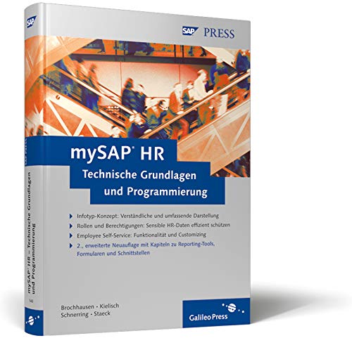 Beispielbild fr mySAP HR - Technische Grundlagen und Programmierung (SAP PRESS) [Gebundene Ausgabe] HR-Daten Employee Self-Service Reporting-Tools Datenstrukturen mySAP HR Programmierung der Query HR-Formulare BAdIs Infotypen Rollen und Berechtigungen Customizing Applikationen Kundeneigene Reports Reporting-Werkzeuge Schnittstellenwerkzeuge Infotyp-Konzept Verstndliche und umfassende Darstellung - Rollen und Berechtigungen Sensible HR-Daten effizient schtzen - Employee Self-Service Funktionalitt und Customizing von Ewald Brochhausen (Autor), Jrgen Kielisch (Autor), Jrgen Schnerring (Autor), Jens Staeck HR-Daten Employee Self-Service Reporting-Tools Datenstrukturen mySAP HR Programmierung der Query HR-Formulare BAdIs Infotypen Rollen und Berechtigungen Customizing Applikationen Kundeneigene Reports Reporting-Werkzeuge Schnittstellenwerkzeuge Infotyp-Konzept Verstndliche und umfassende Darstellung - Rollen und BerechtigungenSensible HR-Daten effizient schtzen - Employee Self-ServiceFunktionalitt zum Verkauf von BUCHSERVICE / ANTIQUARIAT Lars Lutzer