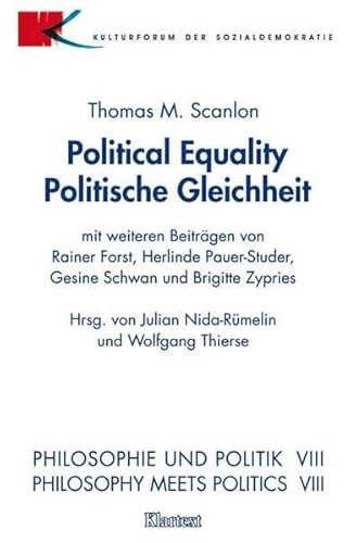 Political Equality / Politische Gleichheit (9783898614320) by T.M. Scanlon