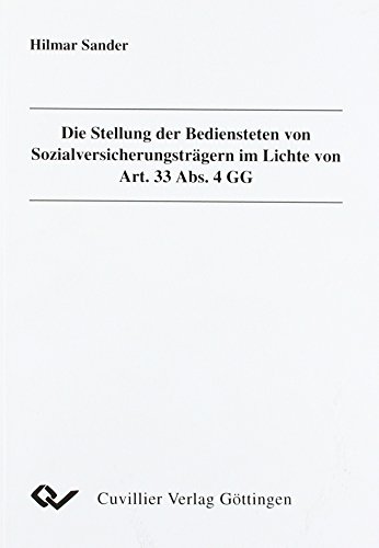 9783898730709: Sander: Stellung/Bediensteten v. Sozialversicherungstrgern