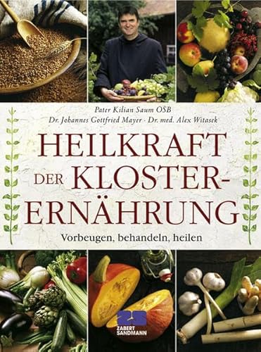 Imagen de archivo de Heilkraft der Klosterernhrung [Gebundene Ausgabe] Kilian Saum (Autor), Johannes Gottfried Mayer (Autor), Alex Witasek (Autor) Die Mnche und Nonnen des Mittelalters wussten bereits, welche gesundheitsfrdernde Wirkung viele Lebensmittel auf den Organismus haben. Dem Autorenteam ist es mit diesem Band gelungen, historische Quellen von traditionellen Gesundheitsregeln mit einer ganzheitlichen Ernhrungslehre zu verknpfen. Sie beschreiben alle gngigen ernhrungsbedingten Krankheiten mit Ursachen und Symptomen. Vor allem aber bieten sie konkrete ditetische Empfehlungen, damit Beschwerden nicht nur vorgebeugt, sondern Krankheiten durch die richtige Ernhrungsweise auch geheilt werden knnen. Rund hundert detaillierte Portrts von Lebensmitteln machen aus dem Buch ein umfassendes Nachschlagewerk. Wertvolle Tipps zur Ernhrungsumstellung von Pater Kilian sorgen dafr, dass man auch knftig lieber zu gesunden Lebensmitteln als zu Arzneimitteln greift.ber den Autor:Dr. Johannes Gottfried M a la venta por BUCHSERVICE / ANTIQUARIAT Lars Lutzer