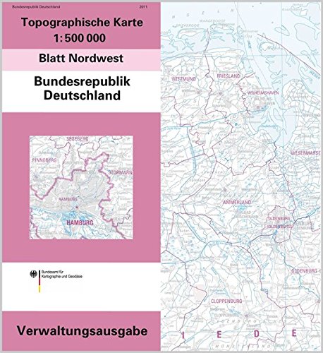 9783898887861: Topographische Karte der Bundesrepublik Deutschland 1 : 500 000 Nordwest. Verwaltungsausgabe