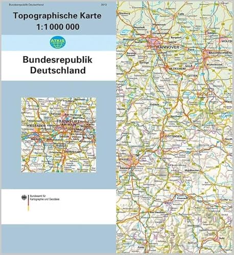 9783898889971: Topographische Karte der Bundesrepublik Deutschland 1 : 1 000 000: Normalausgabe