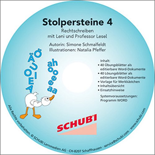 Beispielbild fr Stolpersteine 4 - CD-ROM: Unterscheidung Vokal - Konsonant, a A, e E, i I, o O, u U,  ,  ,  , Dehnungs-h: ah, eh, ih, ieh, oh, uh, silbentrennendes h, Doppelvokal aa, ee, oo zum Verkauf von medimops