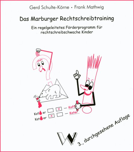 Beispielbild fr Das Marburger Rechtschreibtraining Ein regelgeleitetes Frderprogramm fr rechtschreibschwache Kinder [Ringeinband] Legasthenie Rechtschreibfrderung Pdagogik Sozialwissenschaften schulischer Frderuntericht Selbstlauten Wortstamm Dehnung Schrfung Ableiteregeln Gro- und Kleinschreibung Lesen Rechtschreiben Rechtschreibung schulische Frderung Gerd Schulte-Krne (Autor), Dr. theol. Frank Mathwig (Autor) Institut fr Theologie und Ethik Schweizerisch Evangelischer Kirchenbund, Gerd Schulte- Krne (Autor) Legasthenie Rechtschreibfrderung Pdagogik Sozialwissenschaften Seit 2 Jahren setze ich das Marburger Rechtschreibtraining in der 3. und 4. Klasse im schulischen Frderuntericht ein. Es ist ein sehr strukturiertes Programm, das in kleinen Schritten systematisch die wichtigsten Bereiche der rechtschreibschwachen Schler abdeckt (z. B. Unterscheidung von kurz und lang gesprochenen Selbstlauten im Wortstamm, Dehnung und Schrfung, Ableiteregeln, Gro- und Kleinschreibung etc.) Das Mater zum Verkauf von BUCHSERVICE / ANTIQUARIAT Lars Lutzer