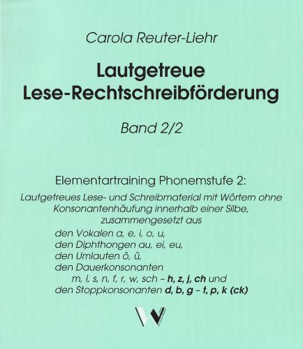 9783899111125: Lautgetreue Lese-Rechtschreibefrderung Elementartraining Phonemstufe 2