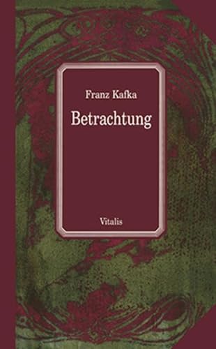 Franz Hardcover Betrachtung Kafka 
