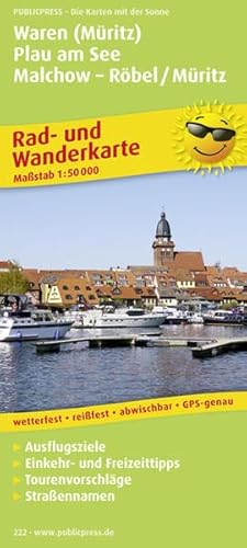 Beispielbild fr Rad- und Wanderkarte Waren (Mritz), Plau am See, Malchow, Rbel /Mritz: Mit Ausflugszielen, Einkehr- & Freizeittipps, reissfest, wetterfest, . wetterfest, reissfest, abwischbar, GPS-genau zum Verkauf von medimops