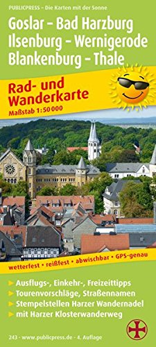 9783899202434: Rad- und Wanderkarte Goslar - Bad Harzburg - Ilsenburg - Wernigerode - Blankenburg - Thale 1 : 50 000: mit Harzer Klosterwanderweg, Ausflugszielen. reissfest, abwischbar, GPS-genau. 1:50000