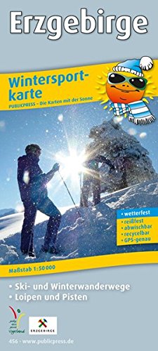 9783899204568: Wintersportkarte Erzgebirge 1 : 50 000: Mit Ski- und Winterwanderwegen, Loipen und Pisten, wetterfest, reissfest, abwischbar, GPS-genau