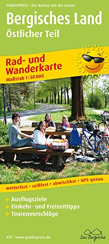 Rad- und Wanderkarte Bergisches Land - Östlicher Teil: mit Ausflugszielen, Einkehr- & Freizeittipps, wetterfest, reissfest, abwischbar, GPS-genau. 1:50000 - Publicpress