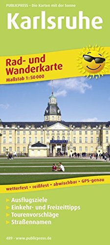 9783899204896: Rad- und Wanderkarte Karlsruhe