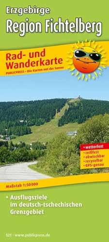 9783899205213: Rad- und Wanderkarte Erzgebirge, Region Fichtelberg 1:50000: mit Ausflugszielen im deutsch-tschechischen Grenzgebiet. Auch fr E-Bike. GPS-genau.