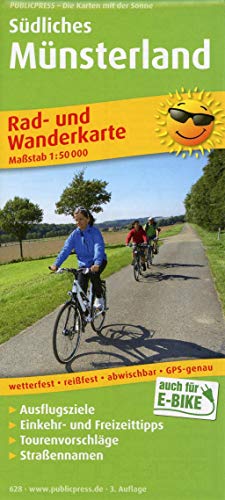 Südliches Münsterland 1 : 50 000 Rad- und Wanderkarte : Mit Ausflugszielen, Einkehr- & Freizeittipps - PUBLICPRESS