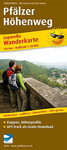 Pfälzer Höhenweg 1 : 25 000 Wanderkarte : Mit Ausflugszielen, Einkehr- & Freizeittipps - PUBLICPRESS