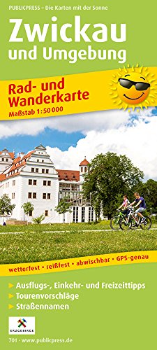 Beispielbild fr Rad- und Wanderkarte Zwickau und Umgebung: mit Ausflugszielen, Einkehr- & Freizeittipps, wetterfest, reissfest, abwischbar, GPS-genau. 1:50000 zum Verkauf von medimops