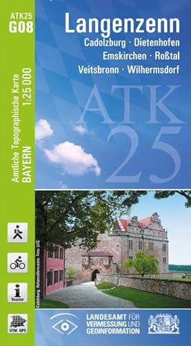 Stock image for ATK25-G08 Langenzenn (Amtliche Topographische Karte 1:25000): Cadolzburg, Dietenhofen, Emskirchen, Rotal, Veitsbronn, Wilhermsdorf (ATK25 Amtliche Topographische Karte 1:25000 Bayern) for sale by Buchmarie
