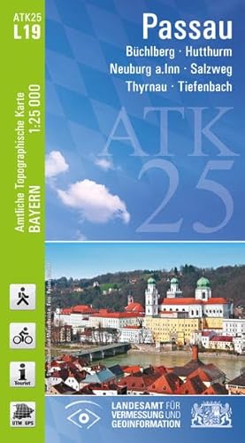 Beispielbild fr ATK25-L19 Passau (Amtliche Topographische Karte 1:25000): Bchlberg, Hutthurm, Neuburg a.Inn, Salzweg, Thyrnau, Tiefenbach (ATK25 Amtliche Topographische Karte 1:25000 Bayern) zum Verkauf von medimops