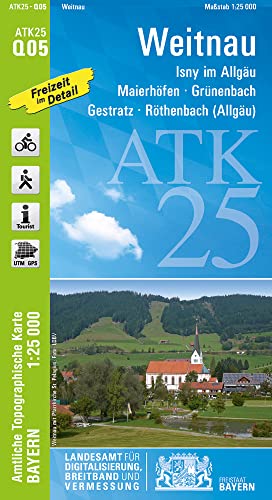 Beispielbild fr ATK25-Q05 Weitnau (Amtliche Topographische Karte 1:25000): Isny im Allgu, Maierhfen, Grnenbach, Gestratz, Rthenbach (Allgu) (ATK25 Amtliche Topographische Karte 1:25000 Bayern) zum Verkauf von medimops