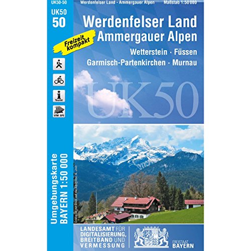 Beispielbild fr UK50-50 Werdenfelser Land, Ammergauer Alpen: Wetterstein ,Fssen, Garmisch-Partenkirchen, Murnau zum Verkauf von medimops