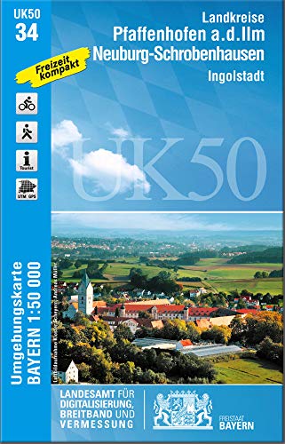 9783899336023: UK50-34 Pfaffenhofen 1:50 000