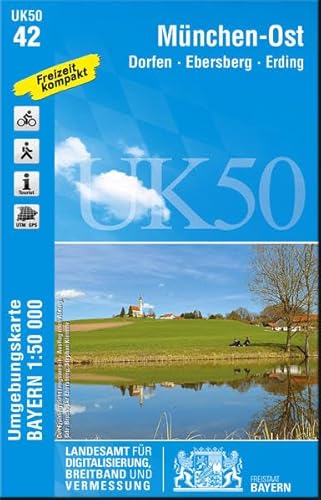 Beispielbild fr UK50-42 Mnchen-Ost, Dorfen, Ebersberg, Erding: Freising, Taufkirchen (Vils), Garching b.Mnchen, Markt Schwaben, Grafing b.Mnchen, . Karte . Karte Freizeitkarte Wanderkarte) zum Verkauf von medimops