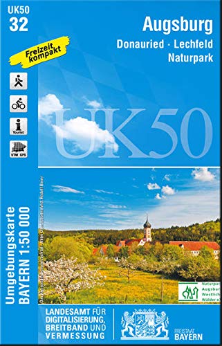 Beispielbild fr NP Augsburg (UK 50-32) (UK50 Umgebungskarte 1:50000 Bayern Topographische Karte Freizeitkarte Wanderkarte) zum Verkauf von medimops