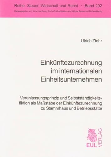 9783899367232: Einknftezurechnung im internationalen Einheitsunternehmen