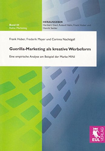 Beispielbild fr Guerilla-Marketing als kreative Werbeform zum Verkauf von Buchpark